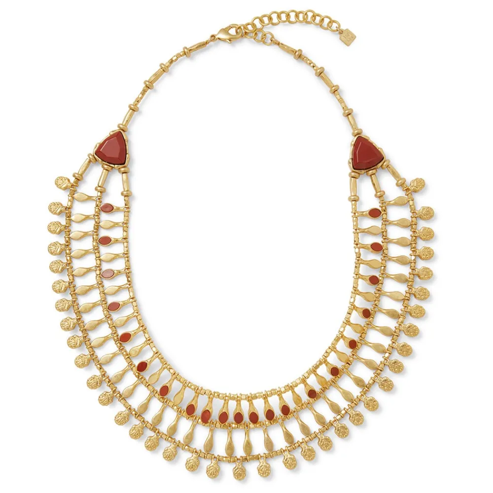 Egyptian Nefer Amulet Red Jasper Collar Necklace*The Met Store Discount