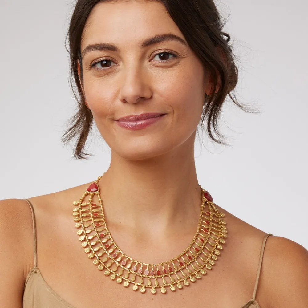 Egyptian Nefer Amulet Red Jasper Collar Necklace*The Met Store Discount