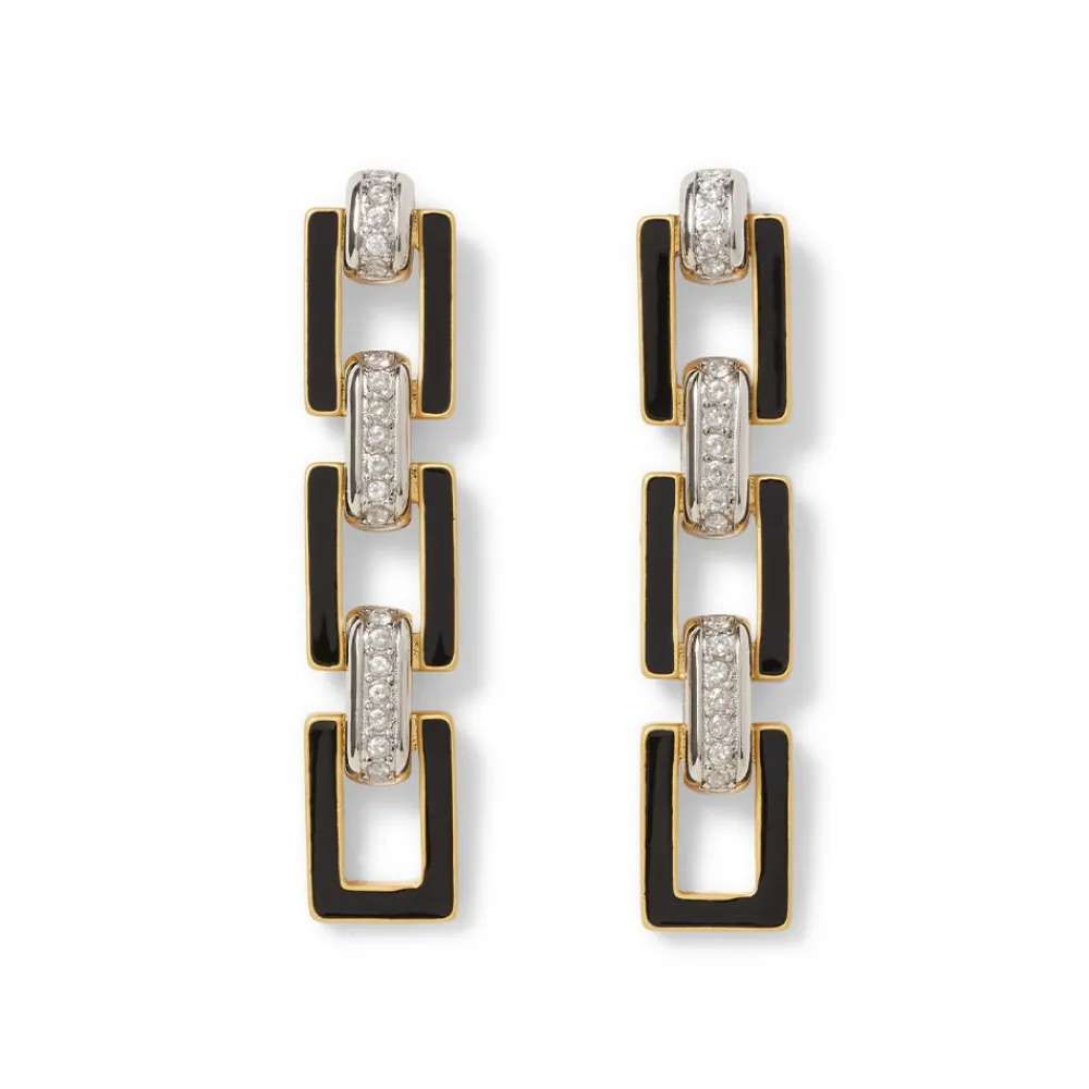 European Buckle Enamel Drop Earrings*The Met Store New