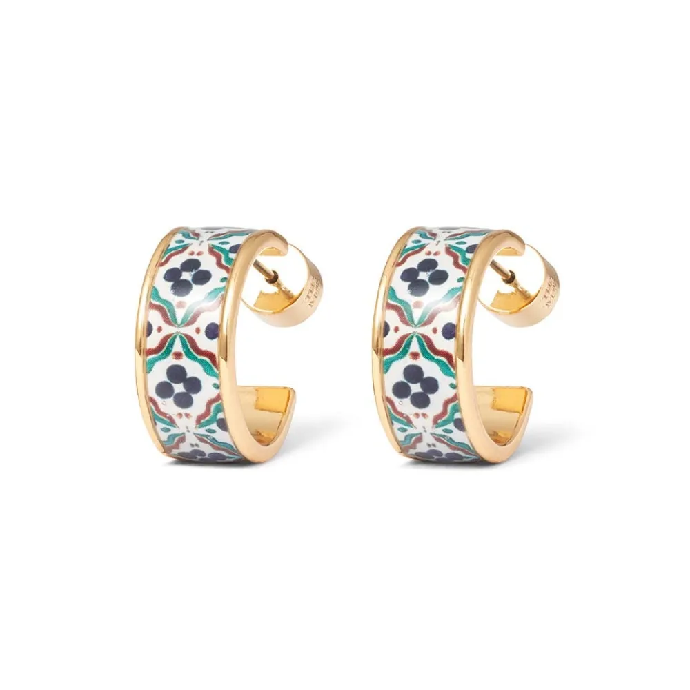 Iznik Cintamani Enamel Hoop Earrings*The Met Store Best Sale