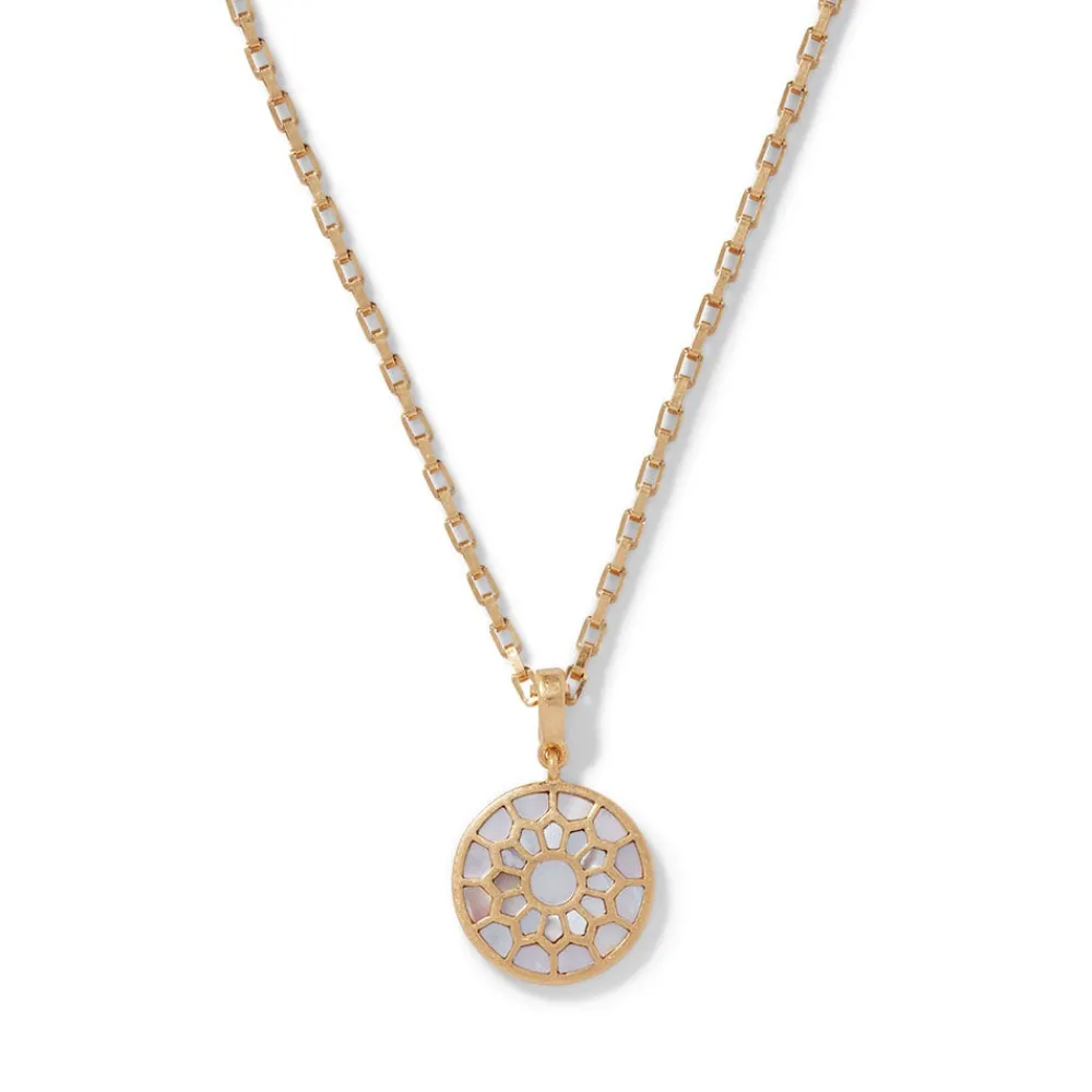 Mother-of-Pearl Mosaic T-Bar Pendant Necklace*The Met Store Best