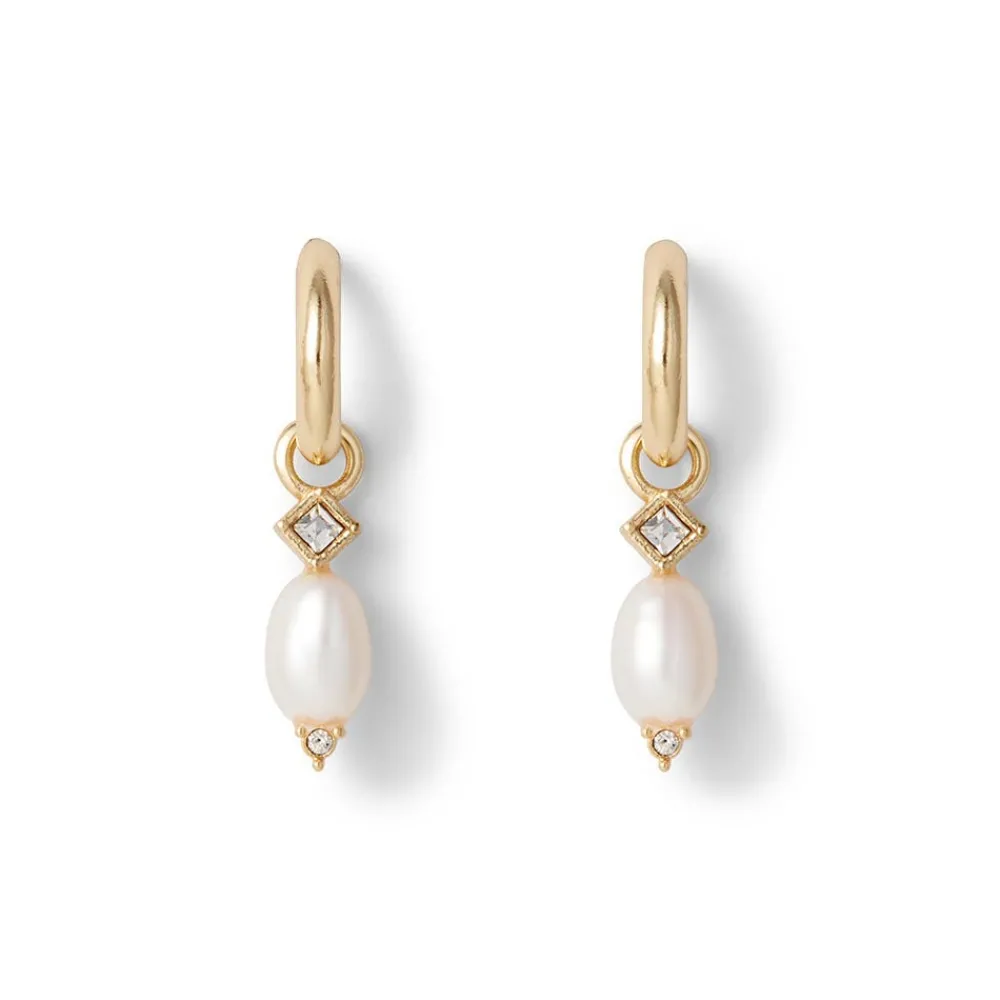 Royal Tudor Small Hoop Earrings with Pearls*The Met Store Fashion