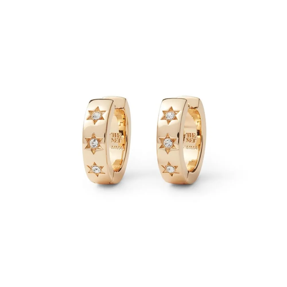 Star Huggie Earrings*The Met Store Fashion