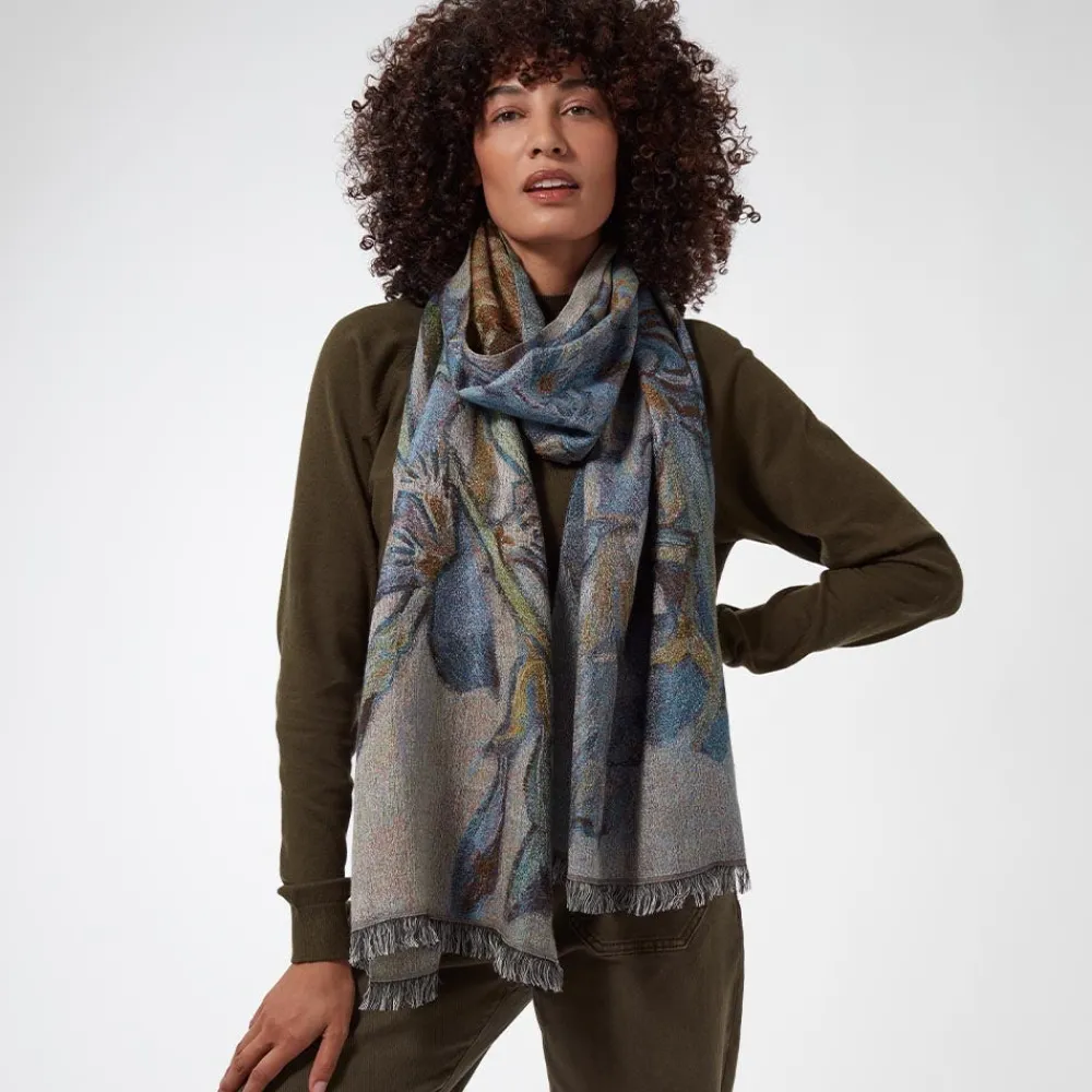 Van Gogh Irises Wool-Blend Shawl*The Met Store Best