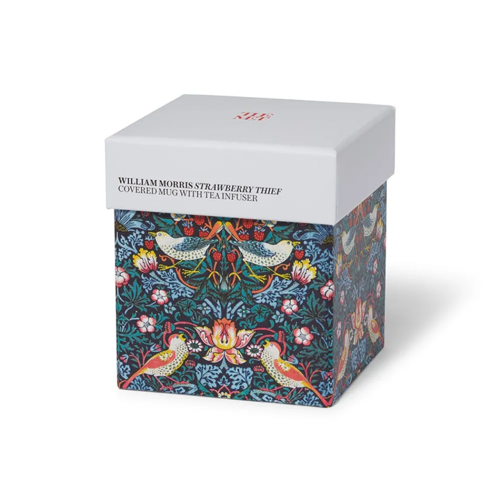 William Morris Strawberry Thief Covered Mug with Tea Infuser*The Met Store Clearance